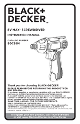 Black & Decker BDCS80I Instruction Manual
