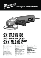 Milwaukee AG 15-125 XC Original Instructions Manual