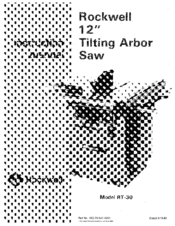 Rockwell RT-30 Instruction Manual