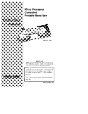 Porter-Cable Porta-band 736 Instruction Manual