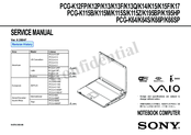 Sony PCG-K15 - VAIO - Pentium 4 2.8 GHz Service Manual