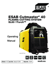 ESAB Cutmaster 40 SL60 1Torch Operating Manual