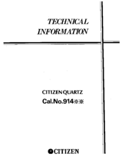 Citizen 914 SERIES Technical Information