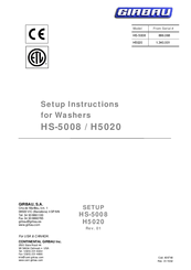 GIRBAU HS-5008 Setup Instructions