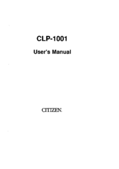 Citizen CLP 1001 User Manual