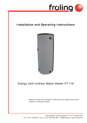 Froling FT 119 Installation And Operating Instructions Manual