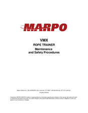 Marpo Kinetics VMX Maintenance And Safety Manual