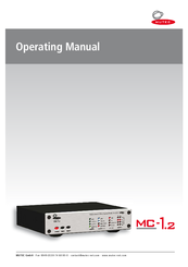 Mutec MC-1.2 Operating Manual