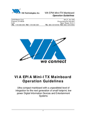 VIA Technologies EPIA Mini-ITX Operation Manuallines