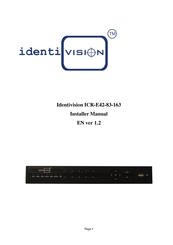 Identivision ICR-E42-83-163 Installer Manual