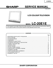 Sharp Aquos LC-20E1E Service Manual