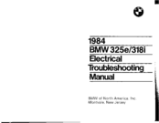 BMW 1984 318i Electrical Troubleshooting Manual