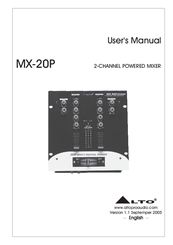 Alto MX-20P User Manual