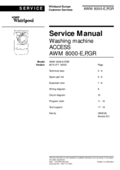 Whirlpool AWM 8000-GR Service Manual