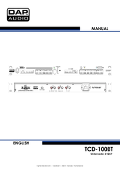 DAPAudio TCD-100BT Manual