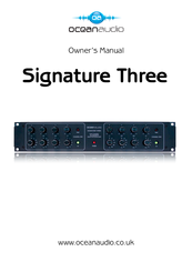 OceanAudio Signature Three Owner's Manual