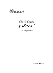 Rodgers i546 insignia Owner's Manual