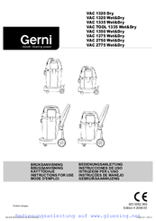 Gerni VAC 1335 Wet&Dry Instructions For Use Manual