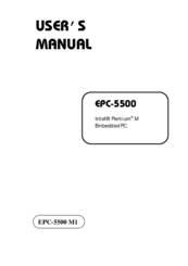 Embedded Computer EPC-5500 Pentium M Operation Manual