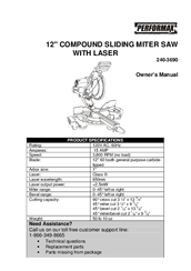 Performax 240-3690 Owner's Manual