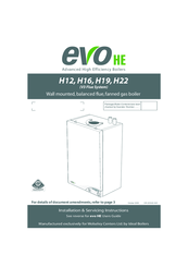Evo H22 Installation & Servicing Instructions Manual