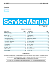 AOC LE46H158Z Service Manual