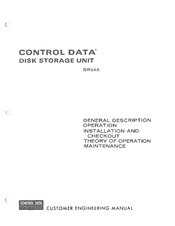 Control Data Corporation BR2A5 Operation Manual