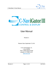C-Nav C-NaviGator III User Manual