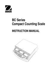 OHAUS BC15 Instruction Manual