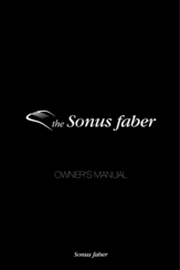 Sonus Faber Loudspeaker Owner's Manual