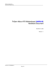 TRIGEM NARA-M Micro-ATX Hardware Document