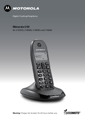 Motorola C1D User Manual