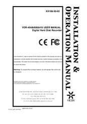Vicon VDR-404 Installation And Operation Manual