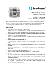 EverFocus EMW330T Operation Instructions Manual