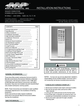 MORTEX G18D077CA4AA Installation Instructions Manual