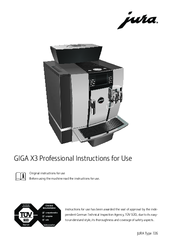 Jura Giga X3 Professional Manuals 