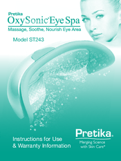 Pretika OxySonic Eye Spa ST243 User Instructions