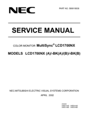NEC MultiSync LCD1700NX-BKAB Service Manual