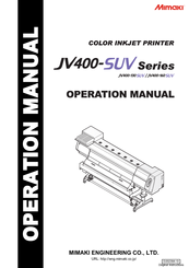 MIMAKI JV400-SUV Series Operation Manual