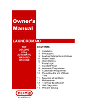Defy Laundromaid Owner's Manual