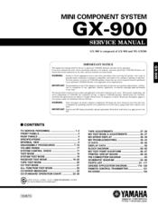 Yamaha NX-GX500 Service Manual