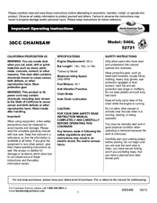 North American Tool 5466 Important Operating Instructions