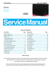 AOC Prava LC42K0D3D Service Manual