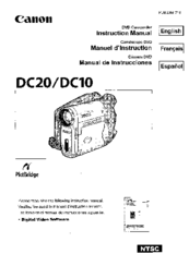 Canon DC20 E Instruction Manual