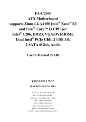 JS Automation FA-C2060 User Manual