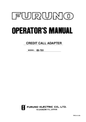 Furuno IB-781 Operator's Manual