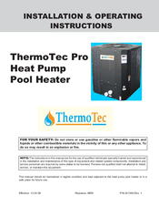 ThermoTec Pro Installation & Operating Instructions Manual
