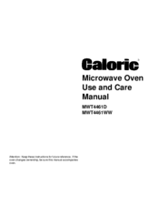 Caloric MWT4461D Use And Care Manual