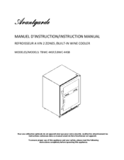 Avangarde TBWC-44SF Instruction Manual