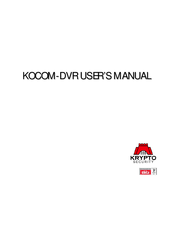 Krypto Security Kocom-DVR User Manual